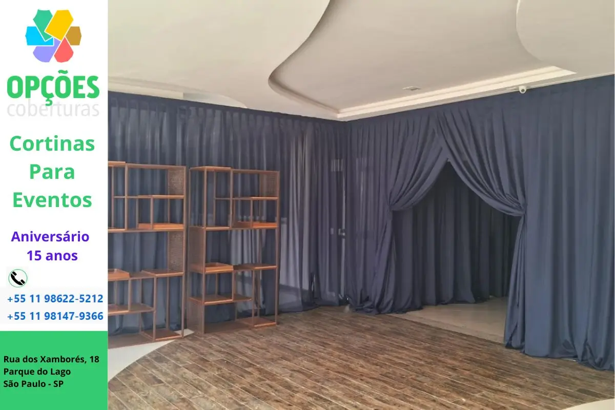 Cortina Para Decoração Aniversário de 15 Anos | Locação de Cortinados Forrações Opcoes Coberturas Para Eventos