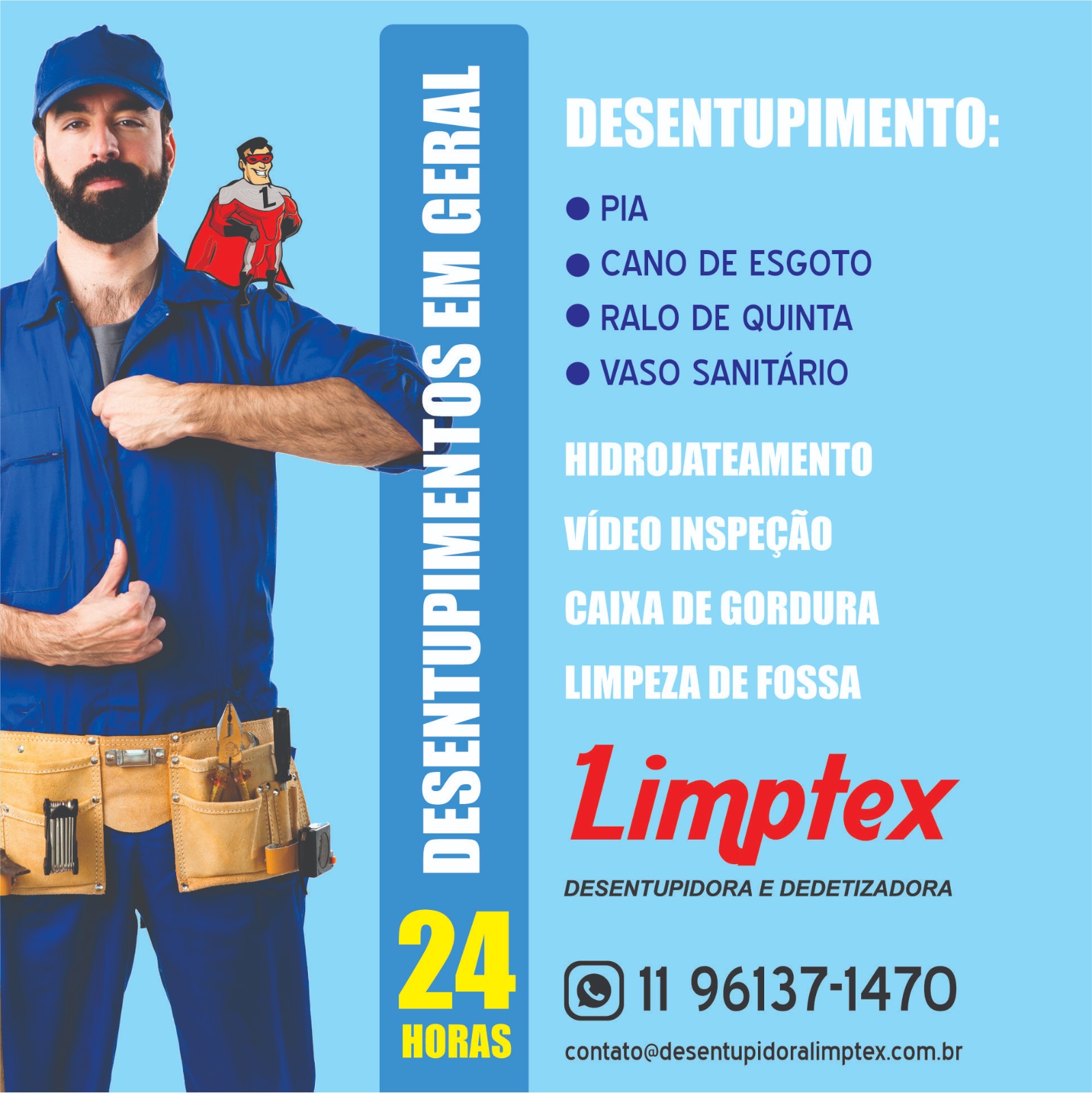 Desentupidora Limptex em São Paulo