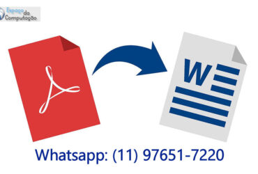 Digitação de arquivos em PDF para vários formatos como Word, Excel e Outros