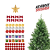 Árvore de natal com decoração Árvore De Natal 1.20cm Com 110 Galhos Decoração 81 Enfeites Completa Promoção