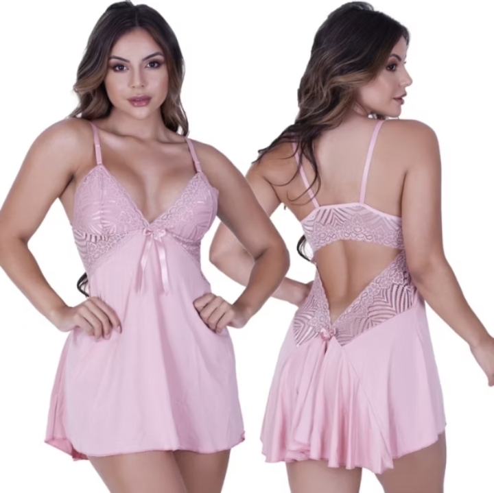 Camisola Sexy Sem Bojo + Calcinha