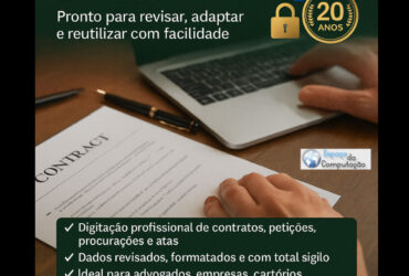 Digitação de Contratos e Documentos Jurídicos no Word Editável – Segurança, Agilidade e Profissionalismo