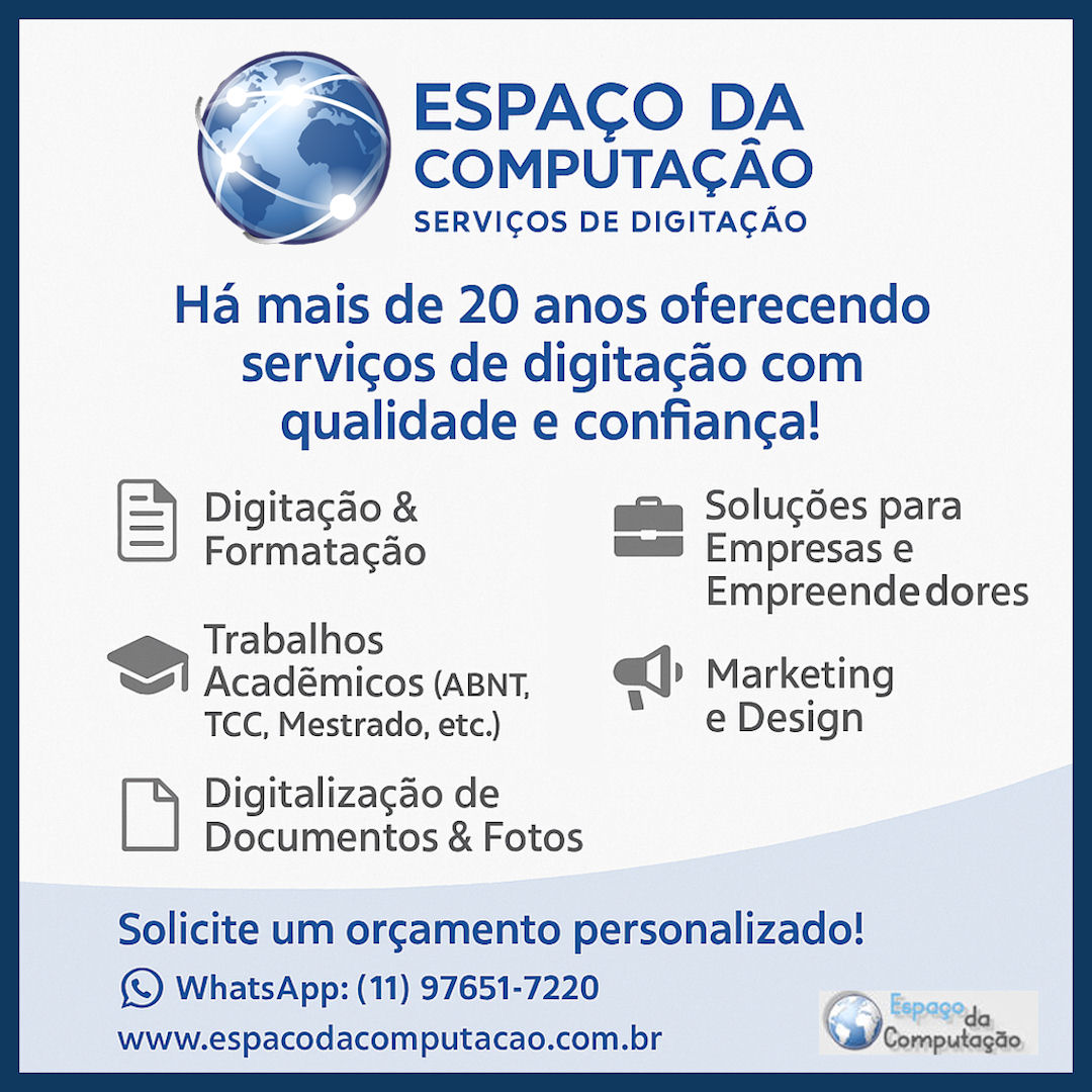 Serviços de Digitação Profissional – A gente digita, formata e entrega pronto!