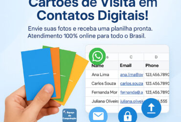 Transformamos seus Cartões de Visita em Contatos Digitais!