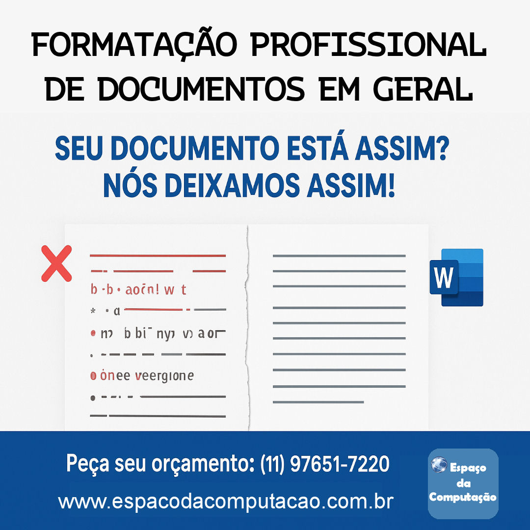 Recuperamos a Formatação do seu Documento no Word ou Excel!